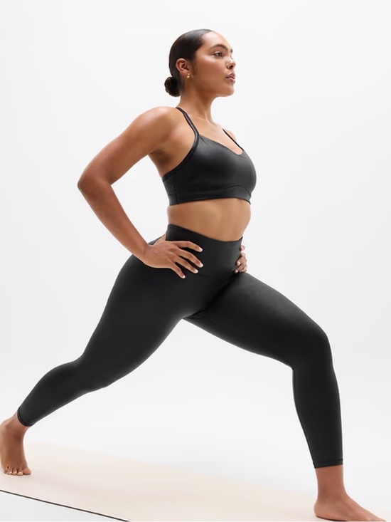 Athleta Pants - Athleta Elation High Rise Matte Foil Shine 7/8 Legging